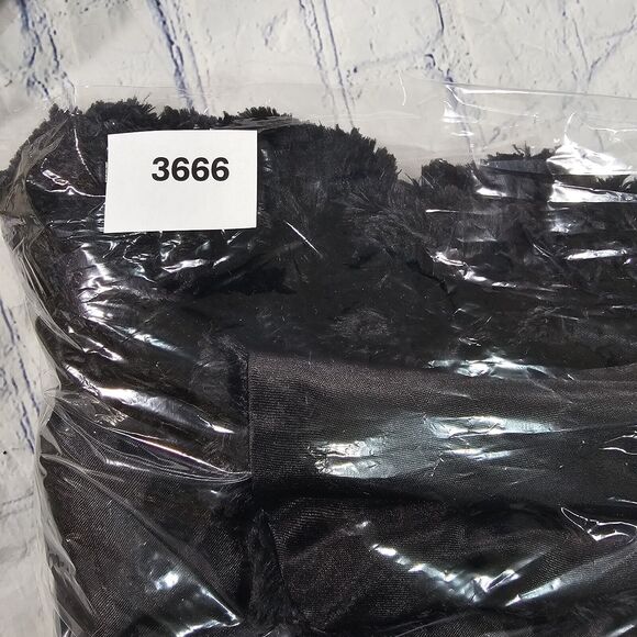 MIXIT Black WOMENS SIZE XL Faux Curly Fur 3/4 Sleeve Jacket - Picture 11 of 11